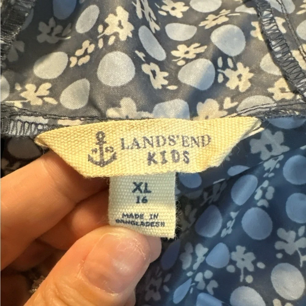 Lands' End Kids Blue Floral Jacket